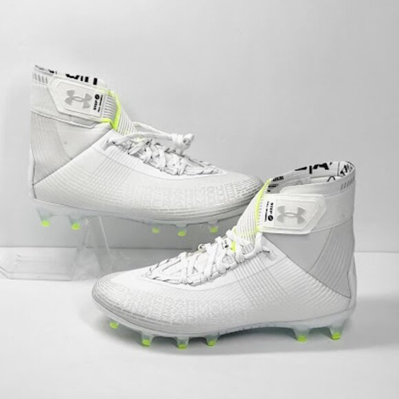 UNDER ARMOUR Highlight MC 3023716-106 White Men\'s Football Cleats Size 10.5 NEW main image 5